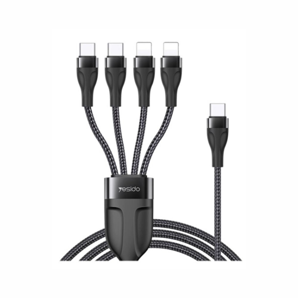 Yesido CA111 4 in 1 USB Braided Wire Mobile Phone Charger Data Cable Yesido CA111 4 in 1 USB Braided Wire Mobile Phone Charger Data Cable